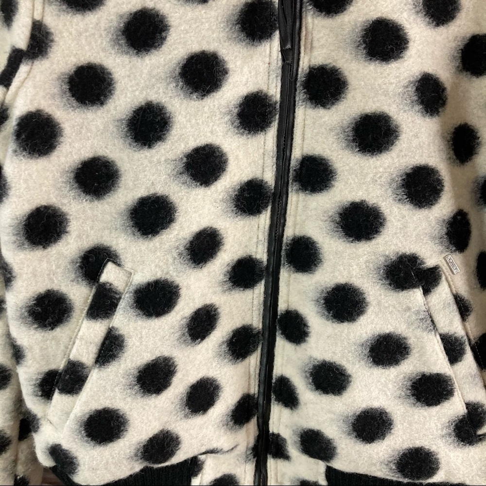 Obey La Ruine Wool Polka Dot Bomber Jacket - Picture 6 of 16